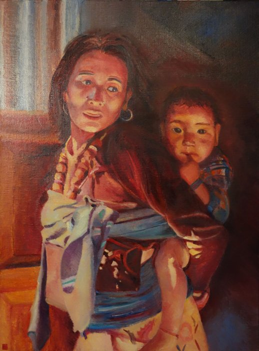 Femme et enfant du népal