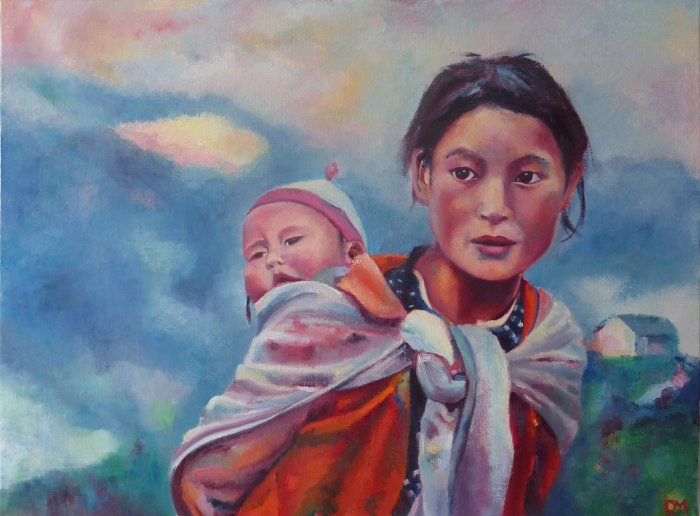 Femme et Enfant du Népal